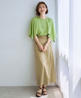 デニムライクボトムフレア スカート（SKWMGA0108） | 自由区