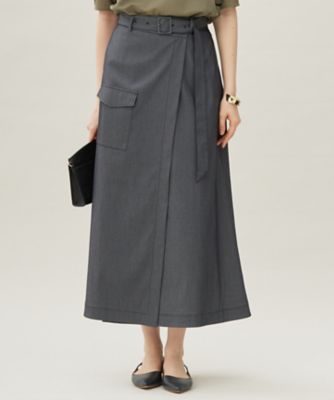 デニムライクボトムフレア スカート（SKWMGA0108） | 自由区