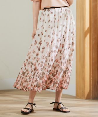 ＜自由区 (Women)＞【洗える】グラデーションペタルプリント　スカート（ＳＫＷＭＧＡ０２０１）