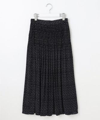 ＜自由区 (Women)＞【デザインアップデート・ウエストゴム・セットアップ対応・セレモニー・通勤】ライトサテンプリーツ　スカート（ＳＫＷＭＧＷ０３２３）