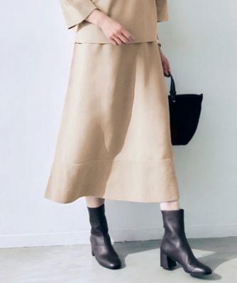 ＜自由区 (Women)＞モールブロッキングニット　スカート（ＳＫＷＭＧＷ０３５８）