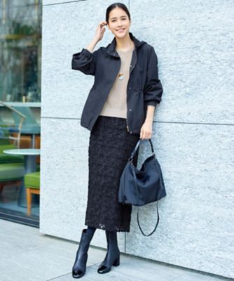 ウエストゴム】テープエンブロイダリー スカート