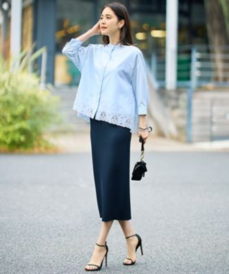 ＜自由区 (Women)＞【カタログ掲載・スタッフ人気・素材アップデート】ライトリブストレッチタイト　スカート（ＳＫＷＭＬＭ０４５８）