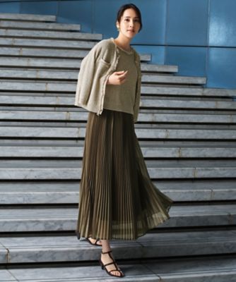 SHIHOさん着用】シャイニーオーガンジープリーツ スカート