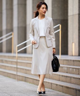 ＜自由区 (Women)＞【好評につき追加生産／洗える】ＷＡＳＨＡＢＬＥＰＯＮＴＥ　セミフレアスカート（ＳＫＷＭＳＭ０２１３）