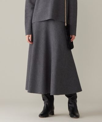 ＜自由区 (Women)＞【セットアップ対応・洗える】ウールミラノフレア　スカート（ＳＫＷＭＳＷ０５５１）