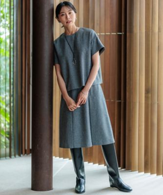 洗える】ツイーディーエトワール Aライン スカート