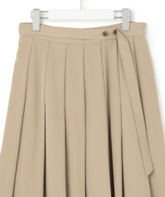 タグ付き未使用　stretch twill スカート　38 Oggi4月号掲載／洗える】ブライトツイル タック スカート