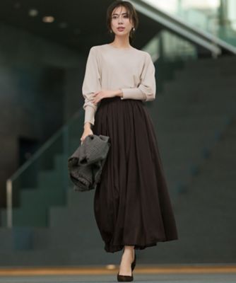 洗える】シアービエラ ギャザー スカート（SKWOGA0205