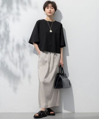 23区 / スカート/38/ポリエステル/BEG/SKWOGM0607 撥水加工／洗える】スムースサテン Iライン スカート