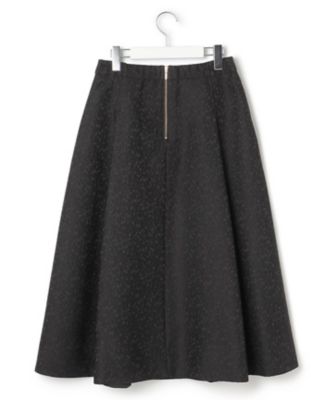 洗える】ジオメトリックジャカード タックフレア スカート