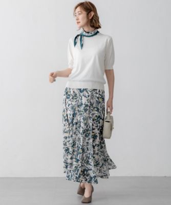 ニュアンスプリントフレアスカート JEANASIS｜ニュアンスプリントフレアスカート | Rakuten Fashion