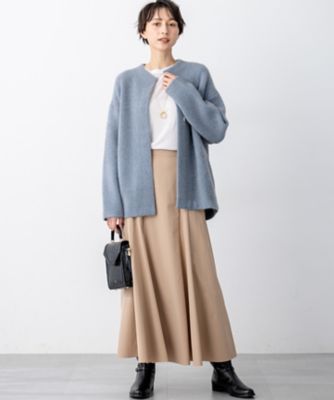 洗える】ストレッチタイプライター フレア スカート