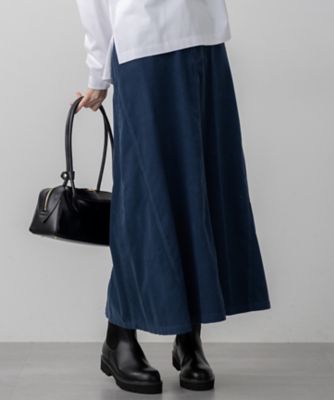 23区 (Women)/ニジュウサンク【Oggi11月号掲載/洗える】コットン コーデュロイ スカート(SKWOGW0421) 074_ダルブルー ロングスカート【三越伊勢丹/公式】