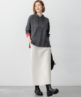 23区 コットンエアーダンボールタイトスカート ホワイト 38 23区