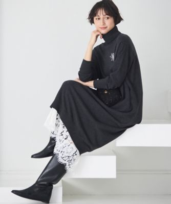 LEE10月号掲載／洗える】レースコンビ ペチコート スカート