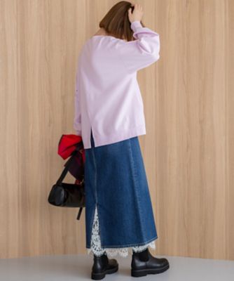 LEE10月号掲載／洗える】レースコンビ ペチコート スカート