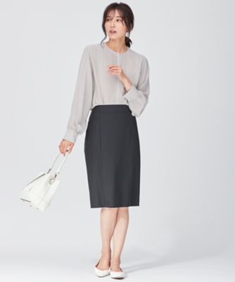 23区ファインネスウールスカートスーツ高級生地42号XL