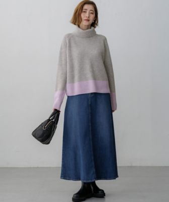 RED CARD TOKYO×23区】ストレッチ デニムフレアスカート