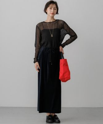 【美品】 STRATA エストラータ トリアセベロアナロースカート＆トップス ベロア ナロースカート（SKWOLA0336） | 23区 (Women