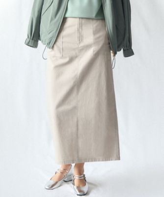 ＜23区 (Women)＞スラブツイルストレッチ　Ｉライン　スカート（ＳＫＷＯＬＭ０３１７）