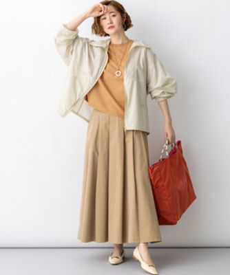 【Ｏｇｇｉ掲載】ストレッチギャバ　チノ　タックフレアスカート（ＳＫＷＯＬＭ０３１８）