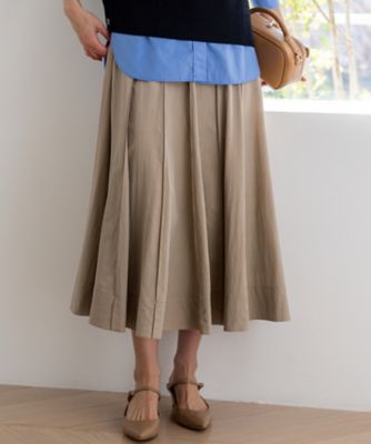 専用⭐︎BRILL★雑誌掲載クラッシュタフタ　ブラウン フレアスカート FUDGE掲載】マットライトタフタ フレアスカート