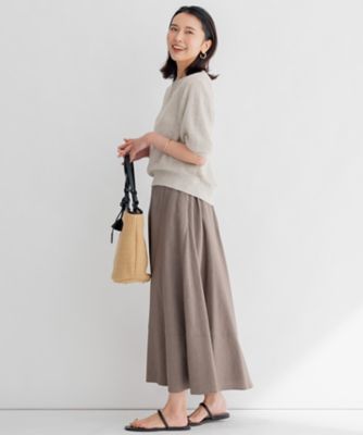 23区　レーヨンポリエステルストレッチ　フレアスカート 洗える】レーヨンポリエステルストレッチ フレア ニット / 23区