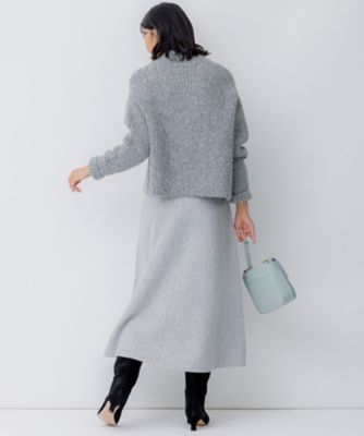 滝沢眞規子さん着用／洗える】ウールカシミヤ ニットスカート