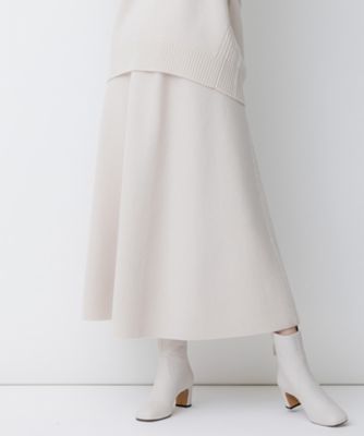 滝沢眞規子さん着用／洗える】ウールカシミヤ ニットスカート