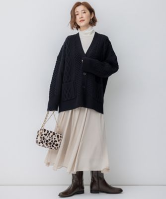 一部店舗限定／洗える】クレープシフォン フレア スカート