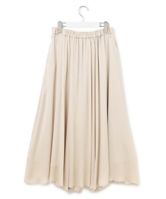 一部店舗限定／洗える】クレープシフォン フレア スカート
