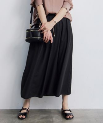 ＜自由区 L (Women/大きいサイズ)＞【洗える】ランダムタック　スカート（ＳＫＷＲＣＡ０２０７）