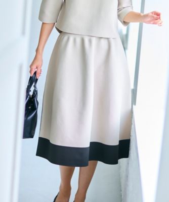 ＜自由区 L (Women/大きいサイズ)＞【洗える】ポリエステルホールガーメント　スカート（ＳＫＷＲＣＡ０３５１）