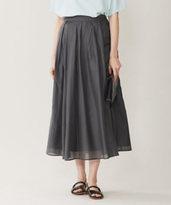 ＜自由区 L (Women/大きいサイズ)＞【洗える】エアリータック　スカート（ＳＫＷＲＣＭ０４１３）