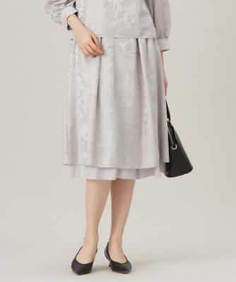 ＜自由区 L (Women/大きいサイズ)＞【セットアップ対応・リバーシブル・洗える】オパールプリント　スカート（ＳＫＷＲＣＳ０００４）