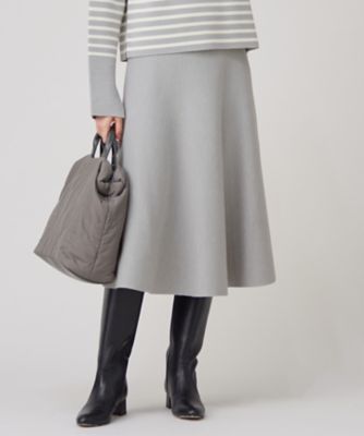 セットアップ対応・洗える】ウールミラノニット スカート