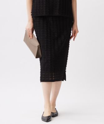 ＜自由区 L (Women/大きいサイズ)＞【セットアップ対応】シアーカットジャカード　スカート（ＳＫＷＲＧＡ００５４）