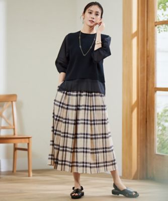シアーブライトチェック スカート（SKWRGA0109） | 自由区 L
