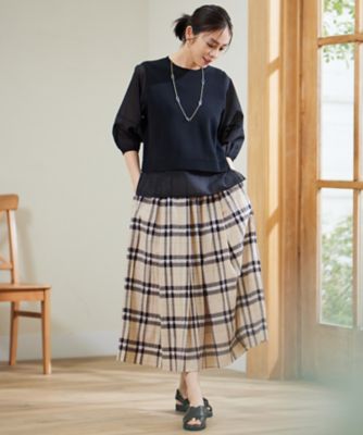 シアーブライトチェック スカート（SKWRGA0109） | 自由区 L