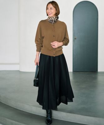 SHIHOさん着用・軽やかに揺れる・上品】シアープリーツ スカート