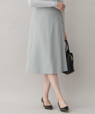 ＜自由区 L (Women/大きいサイズ)＞【洗える】ダブルフェイススーティング　セミフレアスカート（ＳＫＷＲＮＺ０４２１）