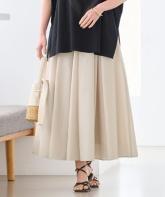 ＜自由区 L (Women/大きいサイズ)＞【洗える】シアーシャイニー　スカート（ＳＫＷＲＳＭ０６０５）