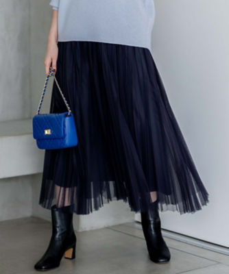 洗える】チュール プリーツ スカート（SKWSCS0012） | 23区