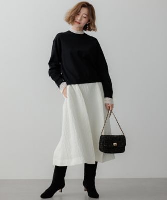 洗える】エクラジャカード コクーン スカート（SKWSCW0012