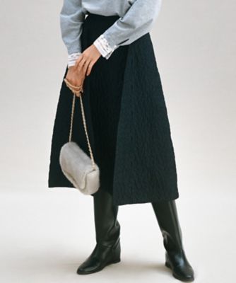 【SALE】23区 S (Women/小さいサイズ)/ニジュウサンク エス エクラジャカード コクーン スカート(SKWSCW0012) 005_クロ 【三越伊勢丹/公式】