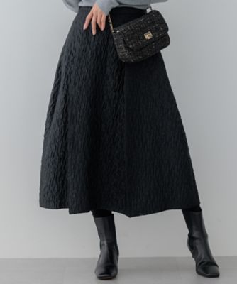 【SALE】23区 S (Women/小さいサイズ)/ニジュウサンク エス エクラジャカード コクーン スカート(SKWSCW0012) 075_ネービーブルー 【三越伊勢丹/公式】