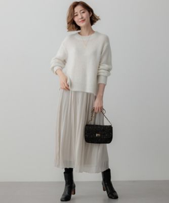 【新品タグ付き】23区 プリーツスカート サイズ46 オンワード樫山 日本製 ホイルプリントプリーツ スカート / 23区 | ファッション通販