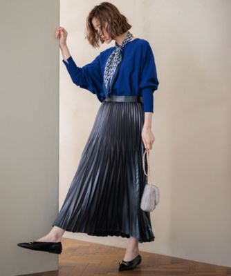 ＜SACRA＞レザーライク プリーツスカート 36 sacra-124628121_z.jpg