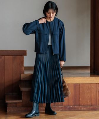 プリーツスカート 洗える】レザーライクプリーツ スカート（SKWSCW0306） | 23